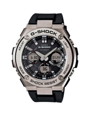 Casio G-Shock G-Steel Smoke Dial SS Resin Chrono Quartz Men's Watch GSTS110-1A