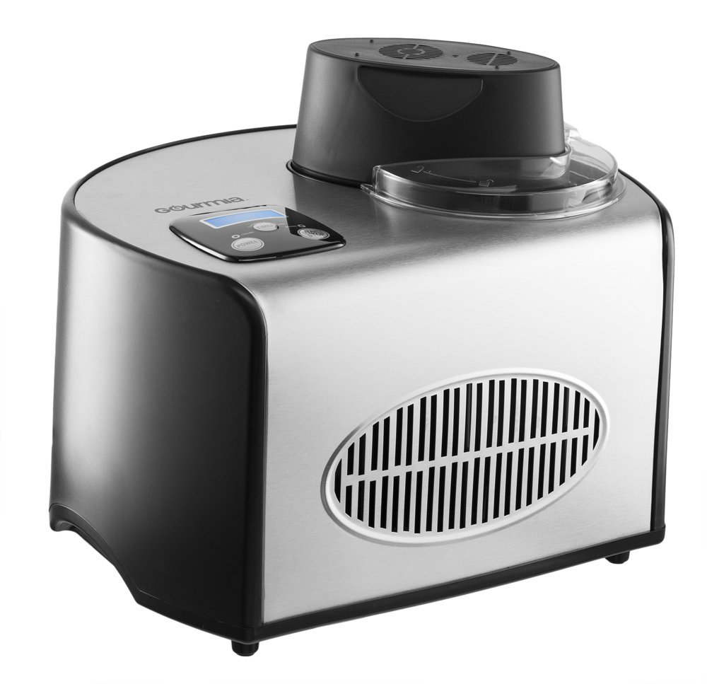 Gourmia GSI200 Stainless Steel 1.6 Qt SleekServe Automatic Ice Cream Maker