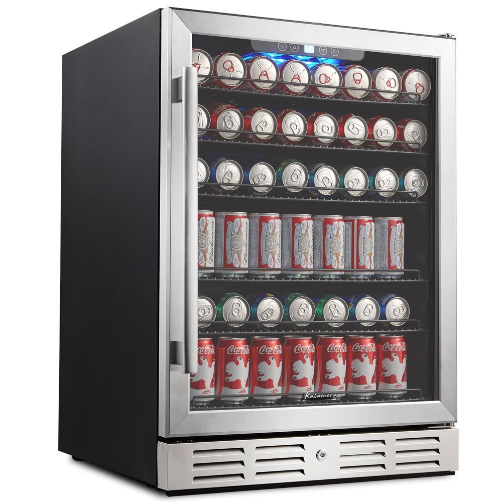 Kalamera 150BV 24 inch Beverage Refrigerator 175 Can Built-in Single Zone Touch Control