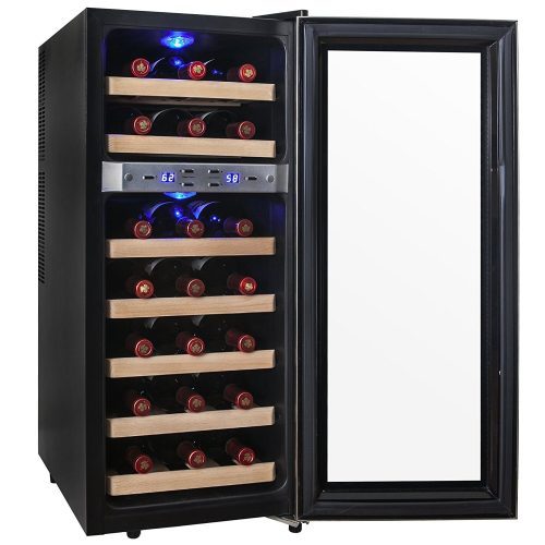 AKDY WC0021 21 Bottle Dual Zone Thermoelectric Freestanding Wine Cooler