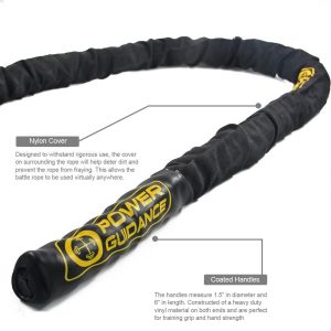 POWER GUIDANCE Battle Rope - 1.5 Width Poly Dacron 30:40:50ft