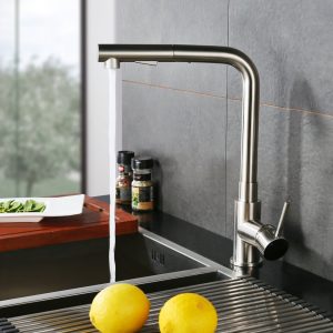 CREA Brushed Nickel Kitchen Sink Faucet