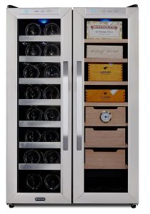 Whynter CWC-351DD Freestanding Wine Cooler and Cigar Humidor Center