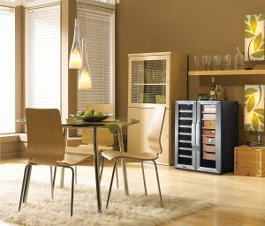 Whynter CWC-351DD Freestanding Wine Cooler with Cigar Humidor Center