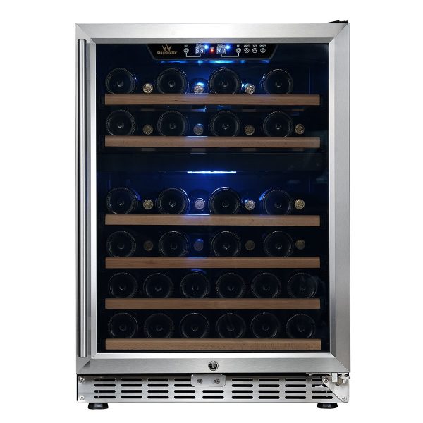 KingsBottle KBUSF54D 24 Dual Zone Under Counter Built-in Wine Cooler