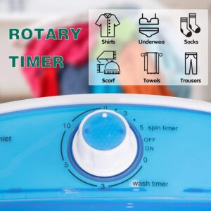 Renatone 5.5lbs Mini Washing Machine Rotary Timer