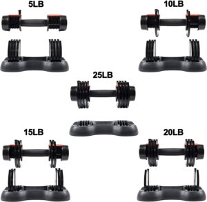 Signature Fitness QuickLock 5-25Lb Adjustable Dumbbells