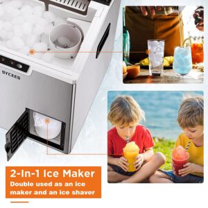 sycees 2-in-1 countertop ice maker 44lb, 18 ice cubes