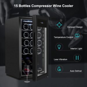 thermomate 15 Bottle Wine Cooler Fridge
