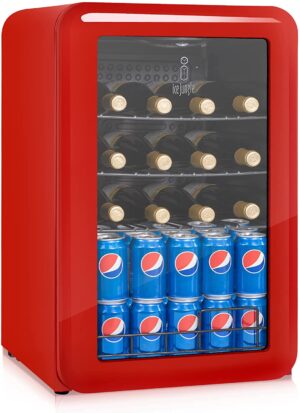 ICEJUNGLE 24 Bottle Retro Wine Cooler Refrigerator