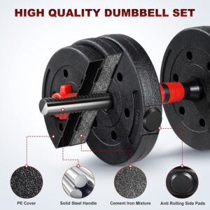 LINMOUA Adjustable Dumbbells Weights Set Barbell