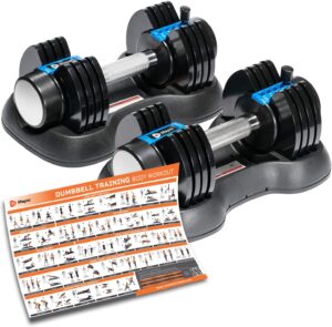 Lifepro 5-in-1 Adjustable Free Weights Plates and Rack Dumbbell Set