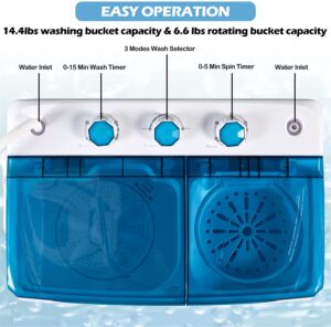 STHOUYN Portable Washing Machine Washer Dryer Combo, 21lbs