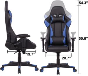 OLIXIS Lifting Armrest Gaming Chair Dimensions