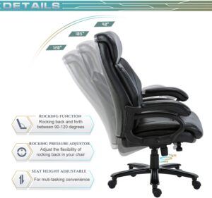 COLAMY Store Big and Tall Office Chair 400lbs Capacity 