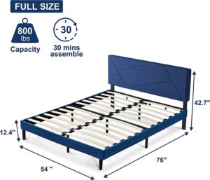 Molblly Full Size Platform Bed Frame