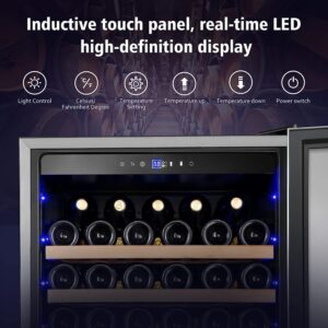 Velivi Wine Cooler Refrigerator, 179 Bottles Professional Wine Fridge with Powerful Compressor Veevi Control Panel