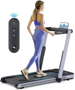 AHGOKL 2 in 1 Foldable Treadmill, 3.0HP Walking Pad