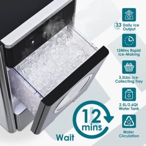 EUHOMY Nugget Ice Makers Countertop
