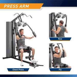 Marcy 200 lbs. Stack Home Gym Multifunction Total Body Training Station MKM-81010 Press Arm