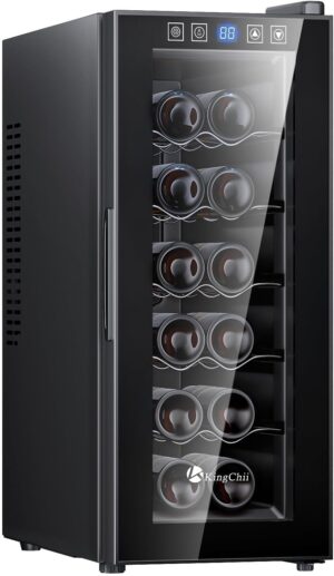 KingChii 12 Bottle Thermoelectric Wine Cooler Refrigerator