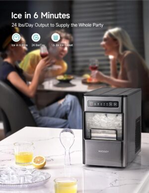 HiCOZY Countertop Ice Maker with Self-Cleaning, CB23H