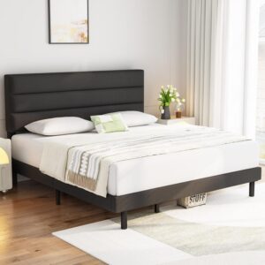 IYEE NATURE King Size Bed Frame Frame with Headboard