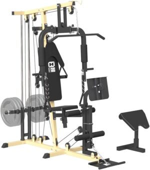 FAGUS H Home Gym System Workout Station, Multifunctional Full Body Home Gym Equipment with Pulley